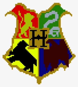 Hogwarts Symbol Finished - Harry Potter Pixel Art