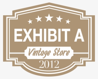 exhibit a vintage antiques - antiques store logo
