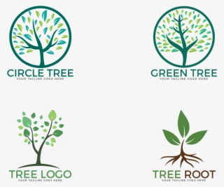 Set Of Tree Logos - Illustration