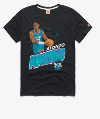 Hornets Alonzo Mourning In The Paint Retro Charlotte - Longboard