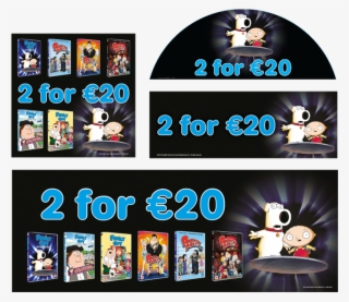 These Designs Promoted A 2 For €20 Offer On Family - Cartoon