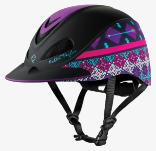 Troxel Fallon Taylor Purple Geometric Equestrian Helmet - Troxel Fallon Taylor Helmet Purple Geo