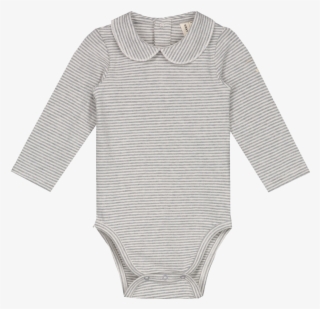 Gray Label Baby Onesie With Collar Striped - Pattern