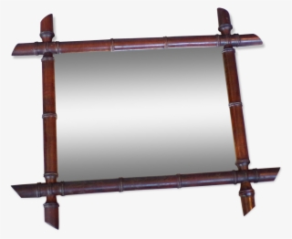 Mirror Frame Wood Imitation Bamboo - Shelf