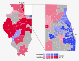2018 Illinois Senate Election - Map