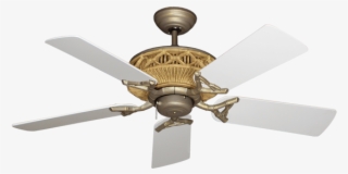 Picture Of Tiki Antique Bronze With 44" Pure White - Ceiling Fan