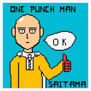 One Punch Man - Pixel Art Portrait
