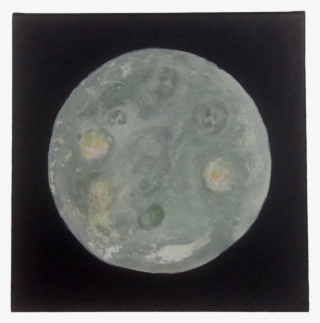 Sage Green And Pale Yellow Moon Painting On Chairish - Circle