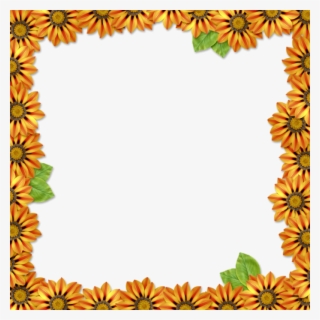 Orange Flower Frame Png - Picture Frame