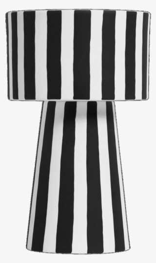 Toppu Pot In Striped Design By Oyoy - Oyoy Toppu Flower Pot Black-white