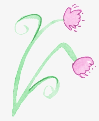 Line Flower Cartoon Transparent - Drawing