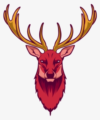 Deer Head Vector - Antler