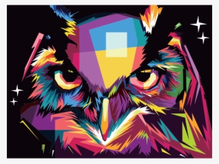 Geometric Owl Pop Art By Rizkydwi123 - Gambar Keren Burung Hantu