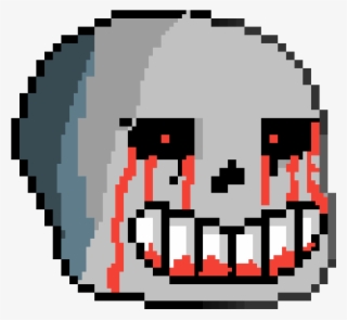 Undead Sans - Anime Face Pixel Art