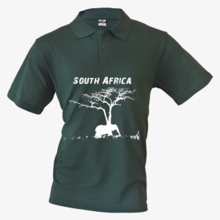 Mens Golf Shirt South Africa Elephant Silhouette - Polo Shirt
