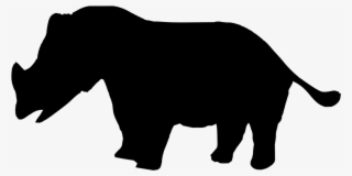 Rhinoceros Hippopotamus Indian Elephant African Elephant - Бегемот Силуэт Пнг