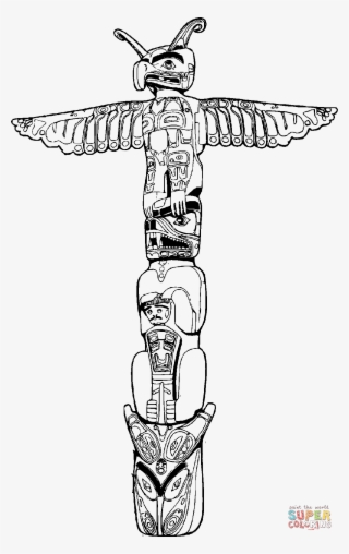 Click The Totem Pole Coloring Pages To View Printable - Totem Pole Clipart