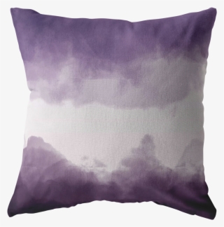 Purple Watercolor Throw Pillow - Throw Pillow