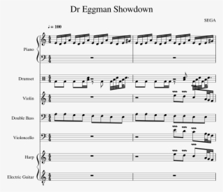 Dr Eggman Showdown Sheet Music For Piano, Violin, Percussion, - Halloween Trombone Sheet Music