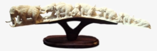 Deer Antler Carved Mammoth - Bench