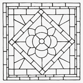 Window Motif Traditional Chinese Style Line Patterns - Triangle