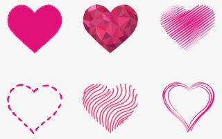 Pink Art Hearts Png Image - Heart Png Set