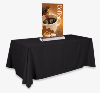 Table Top Mini Banner Stand With Graphics Features- - End Table