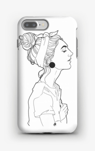 Png Black And White Library A Girl Caseapp Case Plus - Mobile Phone Case