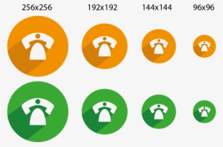 Simple Contacts Icon Size - Circle