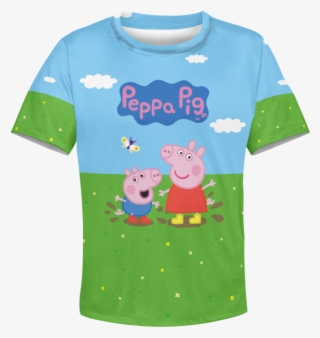 3d Peppa Pig Kid Full Print Hoodie T Shirt - Peppa Pig