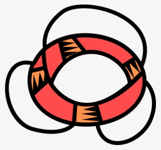 Vector Illustration Of Lifebuoy Ring Lifesaver Life - Circle