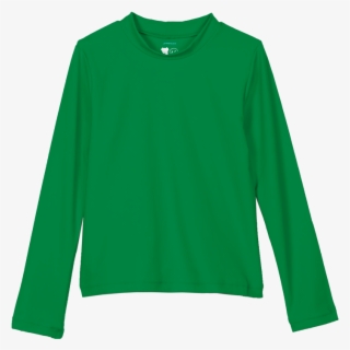 Child Wearing The Long Sleeve Rash Guard In Kids Size - Long-sleeved T-shirt