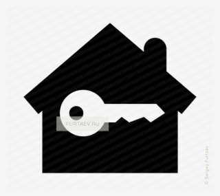 Vector Icon Of Key Over House - Hospital Icon Vector No Background