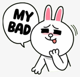More Free My Bad Png Images - Line Friends Sticker