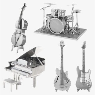 Picture Of Set Musical Instruments - Metal Earth Bass