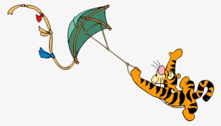 Tigger Carried Away In Wind By Kite