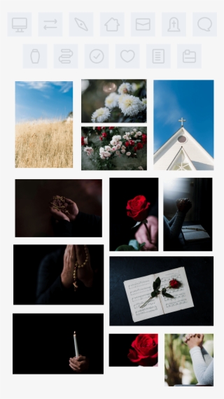 Divi Funeral Home Layout - Collage