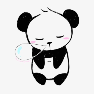 sleep transparent png - cute chibi panda