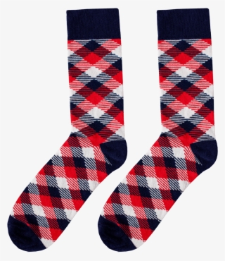 Fana & Fotter Socks Lumberjack Red/blue - Geruite Sokken