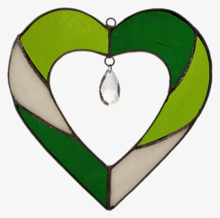 Hanging Stained Glass Heart - Heart