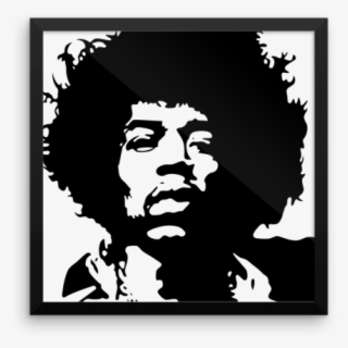 Jimi Hendrix Framed Photo Paper Poster - Jimi Hendrix Black And White