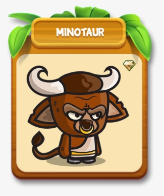 minotaur a legendary boss monster (in chibis rpg module - cartoon