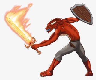 Fire By Transparentpng - Shirtless Dragonborn