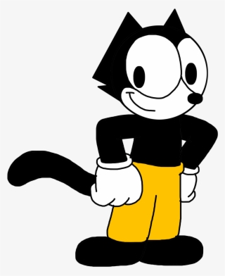 Drawn Cartoon Pants - Yellow Felix The Cat