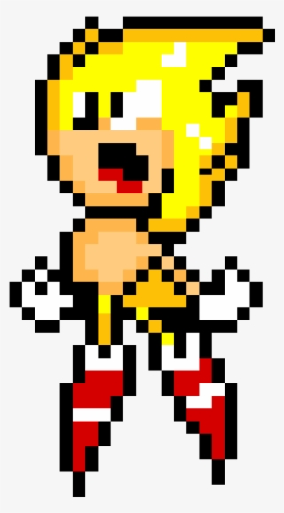 Super Sonic - Pixel Art Head Base
