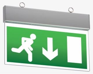 Non-maintained Ceiling Mounted Led Emergency Exit Sign - Traffic Sign