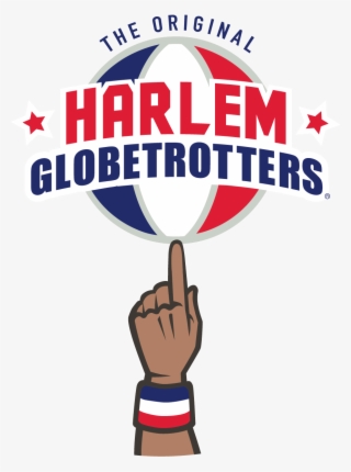 16 Hgl 001 Globetrotters Finger On Ball Logo - Harlem Globetrotters First Logo