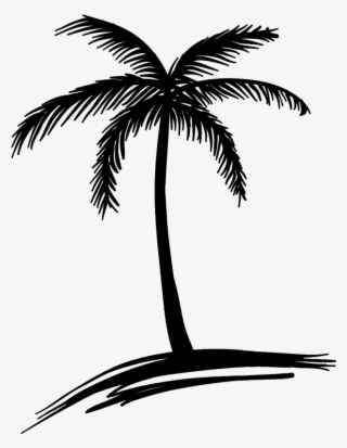 Palm Stickers Tree Sticker Beach Adhesives Adhesive - Small Palm Tree Drawing