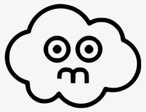 Cloud Scared Ghost Comments - Happy Cloud Png Icon