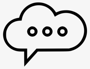 Cloud Chat Messenger Social Comments - Messenger Icon White Png